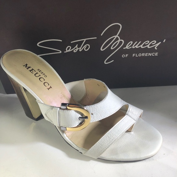 Sesto Meucci Shoes - Sesto  Meucci White Pearl Pacis Sandal